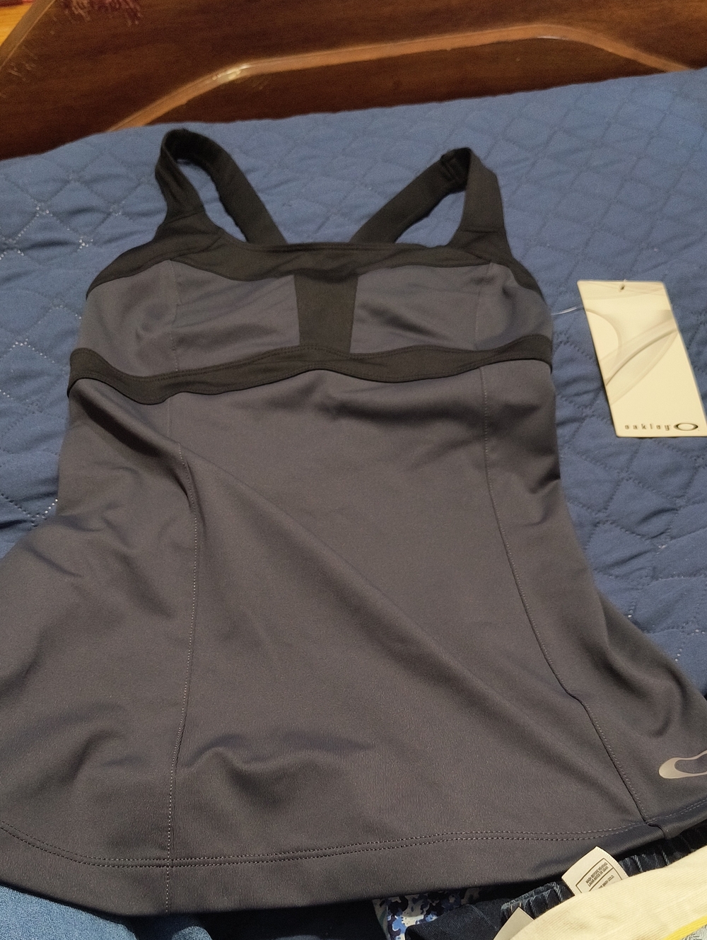 Oakley Power Tank Top, Graphite And Black, New With Tags